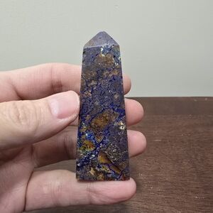 Chrysocholla and Shattuckite Crystal Tower